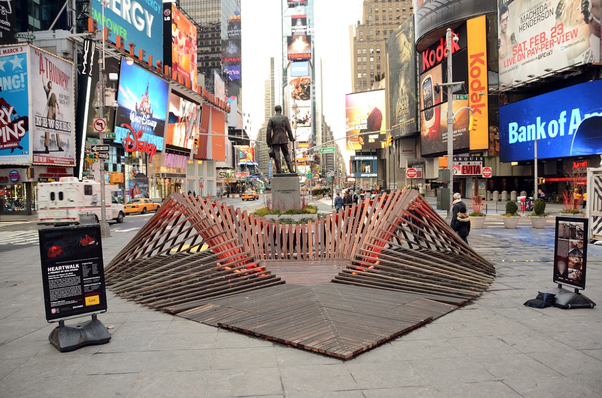 New York City Times Square 08 Heartwalk Sculpture By Situ Studio At Duffy Square